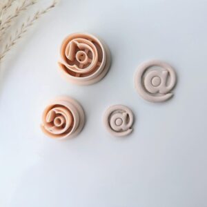 Symbol Character At Sign Clay Earring Imprint Cutter for Polymer Clay Jewelry Special Character Clay Cutter for Handmade Accessories Custom Symbol Earrings DIY Projects and Craft Making