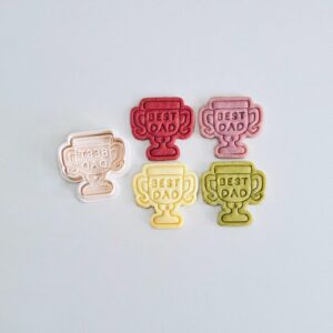 Black Trophy Cookie Cutter cookie Dad Cookie Cutter Stamp Set Fathers Day Cookie Cutter Kitchen Baking Mold for Cookies Fondant Pastry Biscuit Dessert Decoration Baking Tools