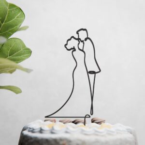 Statue Line Art Wedding Cake Topper Sculpture, Custom Minimalist Bridal Hanger Gift, Unique Wedding Decoration, Perfect Line Art Figure for Elegant Home and Party Decor