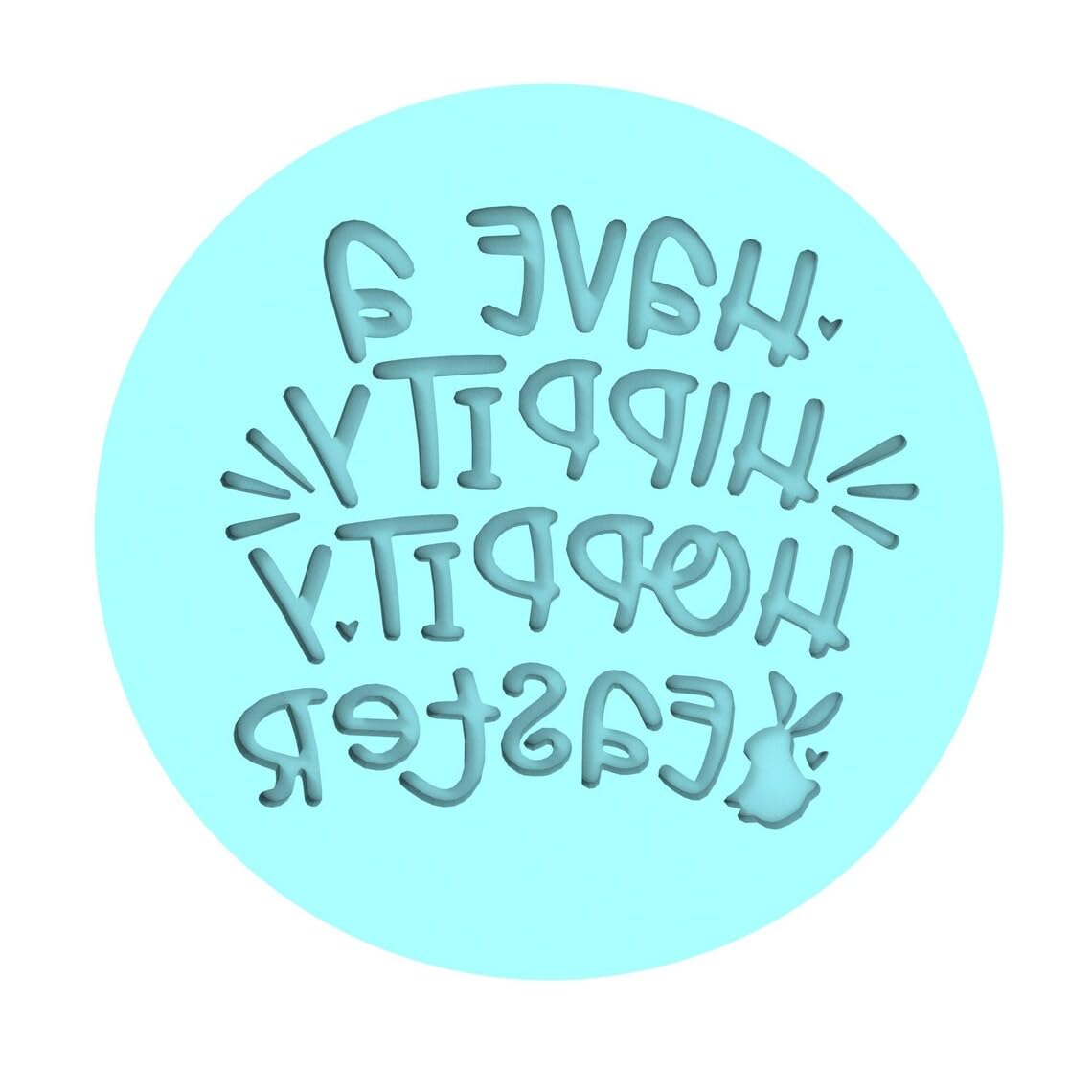 Black Have a Hippity Hoppity Easter Cookie Cutter Stamp Stencil Baking Tool for Bunny and Easter Theme Cookies Fondant Pastry Biscuits Sandwiches Desserts Spring Party Snacks Baking - Image 5