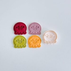 Black Octopus Cookie Cutter cookie Animal Cookie Cutter Stamp Set Ocean Octopus Cookie Cutter Fondant Molds for Cookies Pastries Cupcakes Biscuits Dessert Baking Tool for Sea-Themed
