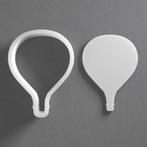 Black Hot Air Balloon Cookie Cutter From Mini To Large Aviation Shape Polymer Clay Jewelry Earring Cutter Tool Mirrored Pair Set cookie Baking Fondant Biscuit Craft Art