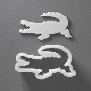 Black Crocodile Cookie Cutter Mini To Large cookie Alligator Animal Shape Polymer Clay Jewelry And Earring Cutter Tool Mirrored Pair Set For Wildlife Baking Crafting And DIY Projects