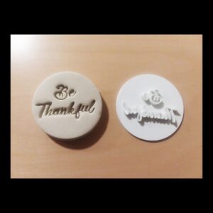 Be Thankful Thanksgiving Black Cookie Embosser Stamp for Cookie and Cupcake Decorating Fall Theme Baking Tool for Autumn Desserts Holiday Treats Fondant Crafts and Seasonal Party