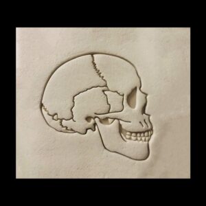Skull Side Face Black Cookie Cookie Cutter for Halloween Party Baking Spooky Skeleton Face Cookie Making Tool for Haunted House Dessert Decoration Scary Theme October Holiday