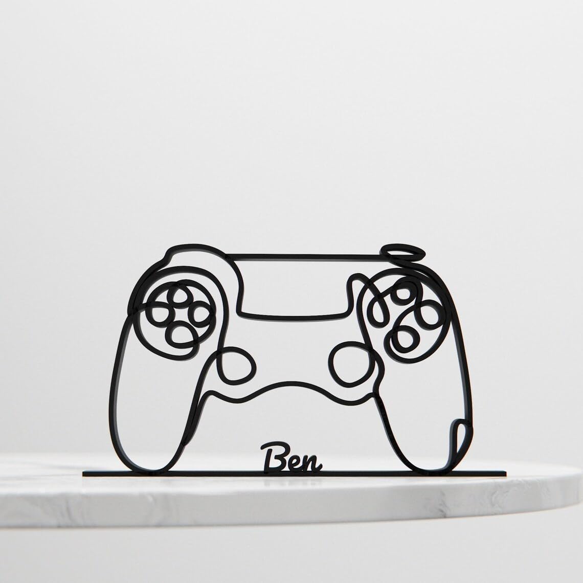 Personalized Gamepad Minimal Line Art Figure Plastic Name Gaming Decor Gift for Desk Shelf Home Office Modern Interior Art Display Daily Entertainment India - Image 4