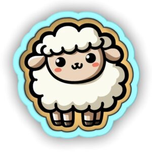 Black Sheep Lamb Cookie Cutter Stamp Stencil Baking Tool for Cute Animal Cookies Fondant Pastry Biscuits Sandwiches Desserts Farm Theme Party Baking Decoration Kitchen Accessories