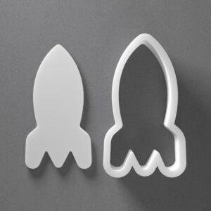 Black Rocket Cookie Cutter From Mini To Large Rocketship Spaceship Shape Polymer Clay Jewelry Earring Cutter Tool Mirrored Pair Set cookie Baking Fondant Biscuit Craft Art