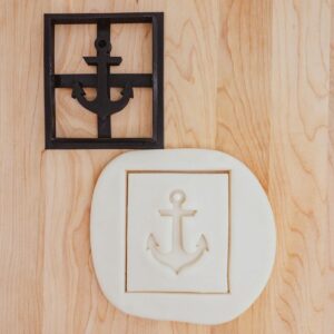 Anchor Sailor Boating Detailed Cookie Cutter Fondant Clay Plaque Shaping Tool India Cookie Nautical Theme Party Decorations for Cookies Cakes Crafts Kids Baking and DIY Projects
