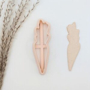 Carrot Cookie Cutter for Easter and Spring Baking or Clay Crafts Large Carrot Shape Polymer Clay Cutter for Themed Cookies Handmade Ornaments and Festive Holiday Craft Decorations