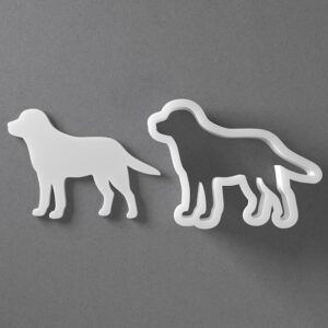 Black Labrador Dog Cookie Cutter Dog Breed Shape for Baking Fondant Biscuit Clay Jewelry Earrings Craft Tool Mirrored Pair Set Reusable Kitchen Party Decor Gift
