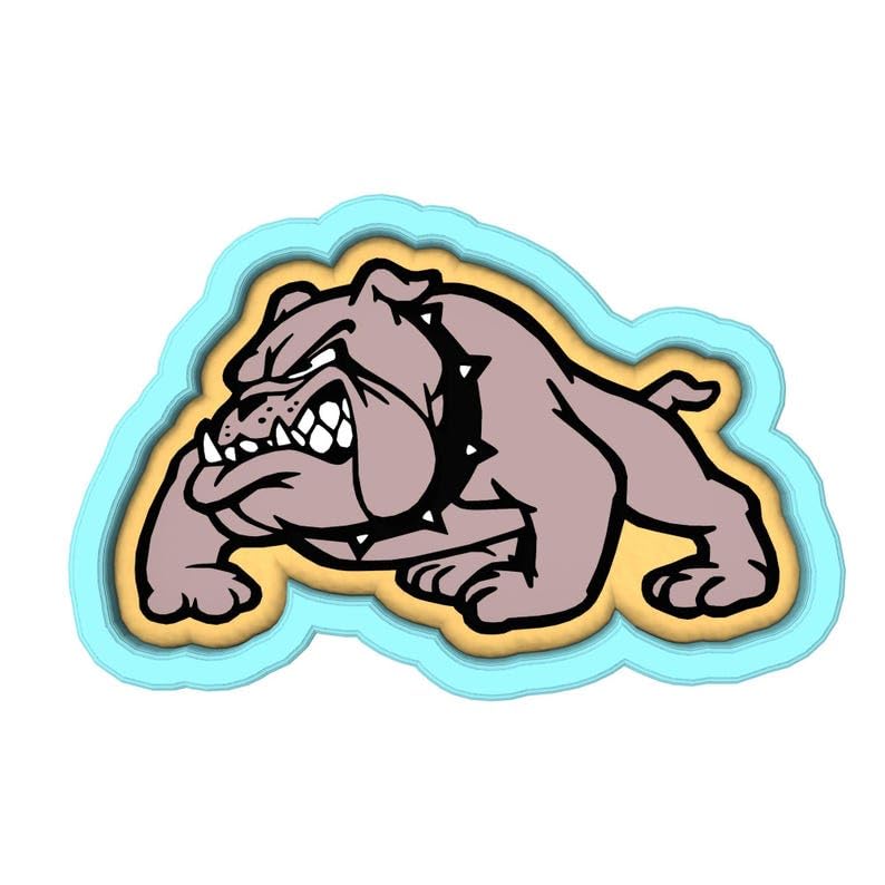 Bulldog Body Cookie Cutter Black cookie Stamp and Stencil Set for Animal and Dog-Themed Baking, Sugar Cookie Mold, Fondant Cutter, Baking Decoration Tools for Kids and Adults