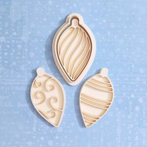 Long Christmas ornaments cookie cutter set for making shortbread cookies fondant biscuits sugar paste cake decorations perfect for holiday baking festive crafts and Christmas party