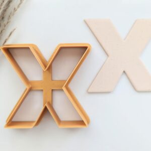 Alphabet Letter X Cookie Cutter for Biscuit Fondant Pastry Dough Letter X Polymer Clay Cutter for Custom Baking Alphabet Shape Cutter for Personalized DIY Clay Art and Craft Projects