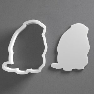 Black Standing Groundhog Cookie Cutter Mini to Large Stylized Animal Shape Polymer Clay Jewelry and Earring Cutter Tool Mirrored Pair Set for Handmade Craft Accessories