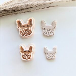 French Bulldog Imprint Clay Earring Cutter for Polymer Clay Jewelry Dog Shaped Clay Cutter for Bulldog Earrings Pet Lover DIY Crafts and Handmade Clay Accessories for Dog Themed Gifts