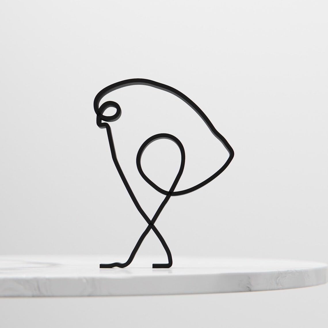 Picasso Bird Personalized Line Art Figure Plastic Artistic Home Decor with Name Detail for Modern Art Lovers Desk Shelf Table Living Room Office Creative Display India - Image 4