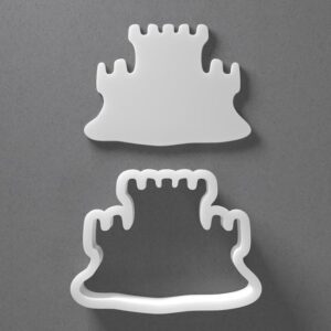 Black Sand Castle Cookie Cutter Mini to Large Baby Shower Shape for Polymer Clay Jewelry Earring Making Mirrored Pair Set cookie Craft Tool Made in India for Daily Creative Use