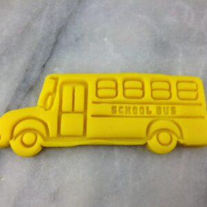Black School Bus Cookie Cutter Two-Piece Plastic Outline Stamp with Sharp Edges for Baking Sugar Cookies Fondant Pastries Biscuits Educational-Themed Cake Decorating Tool India