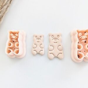Gummy Bear Earring Cutter for Polymer Clay Jewelry Making Cute Bear Shaped Clay Cutter Tool for Fun and Trendy Earrings Handmade Accessories for Gift Sets and Daily Wear