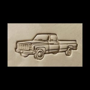 1979 Chevy Pickup Truck Car Cookie Cutter Cookie Vintage Vehicle Shape Biscuit Fondant Decorating Tool for Classic Car Lovers Retro Auto Enthusiasts Birthday Party Favors and Baking