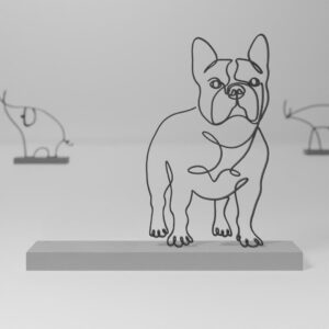 Unique BullDog Figurine, Minimalist Home Decor Sculpture, Thoughtful Gift Idea for Dog Enthusiasts and Collectors