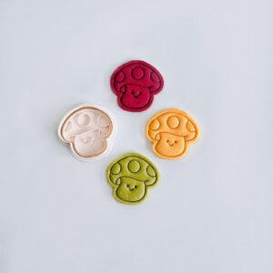 Black Smiley Face Mushroom Cookie Cutter Spring Cookie Cutter Stamp Set India cookie Mushroom Fondant Molds Black Mushroom Shaped Baking Cutter Tools for Homemade Cookies and Cakes**