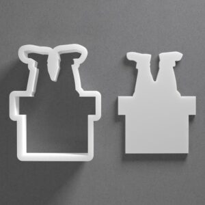 Black Santa Claus Stuck In Chimney Cookie Cutter Mini To Large cookie Christmas Shape Polymer Clay Jewelry And Earring Cutter Tool Mirrored Pair Set For Festive Crafting Baking And DIY
