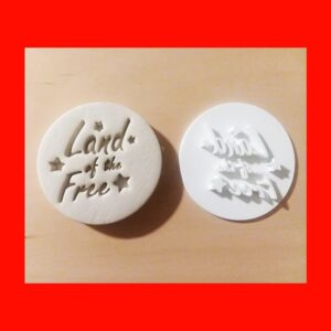 Black Land of the Free Cookie Embosser Stamp Cookie India Patriotic Cupcake Icing Stamp for 4th of July Baking Independence Day Treats Freedom Theme Cookies American Celebration Snacks