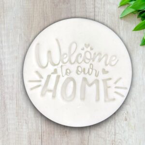 Welcome To Your Home Cookie Stamp for Fondant Icing Sugar Paste Cupcake Decoration Baking Tool for Homemade Cake Decorating Supplies by IndiaThe Welcome To Your Home Cookie