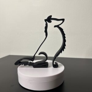 Minimalist Sheltie Dog Sculpture Wire Frame Style Figurine Modern One Line Art Statuette Decorative Tabletop Ornament for Dog Lovers Home Office Decor Gift Idea