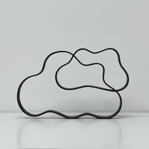 India Cookie Minimalist Clouds Line Art Sculpture Abstract Cloud Decor for Home Office Nursery Room Shelf and Wall Decoration for Art and Decor Enthusiasts