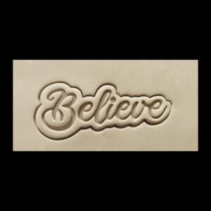 Black Believe Cookie Cutter Cookie India Christmas Theme Biscuit Cutter for Holiday Baking New Year Treats Winter Party Snacks Inspirational Cookies Festive Desserts and Jingle All