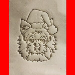 Christmas Yorkie Yorkshire Terrier Dog Black Cookie Cookie Cutter for Holiday Dog Treats Yorkie Shaped Baking Tool Perfect for Pet Lovers Christmas Gifts Dog Parties and Festive Snack