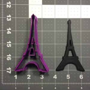 Black Cookie Eiffel Tower 100 Cookie Cutter for Baking Fondant Biscuits Sandwiches Pancakes French Paris Landmark Shaped Cookie Decorating Tool for Parties Weddings Travel Events