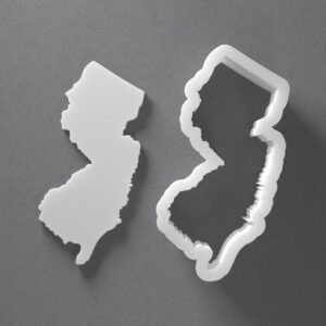 Black New Jersey State Cookie Cutter Mini to Large india Shape for Polymer Clay Jewelry Earring Making Mirrored Pair Set cookie Craft Tool Made in India for Daily Creative Use