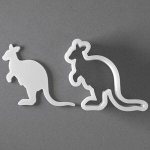 Black Kangaroo Cookie Cutter Mini To Large cookie Australian Animal Shape Polymer Clay Jewelry And Earring Cutter Tool Mirrored Pair Set For Wildlife Crafting Baking And DIY Projects