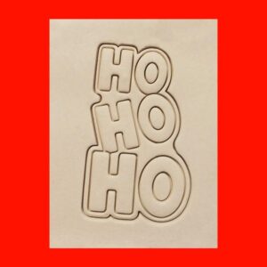Black Ho Ho Ho Cookie Cutter Christmas Theme Holiday Baking Tool for Winter Treats Santa Claus Cookies Fondant Biscuit Shaper for New Year Party Dessert Decoration and Festive Gift