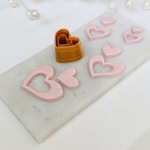 Thin Boho Heart Clay Earring Cutter for Polymer Clay Jewelry Making, Cookie Valentine Shape Cutter for Handmade Earrings, DIY Heart Clay Crafts, Romantic Gifts and Art Projects