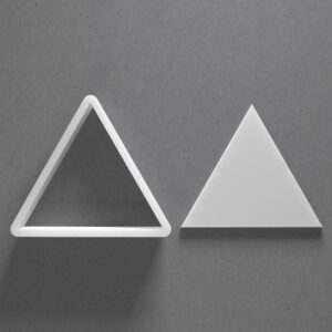 Black Triangle Cookie Cutter Sharp Geometric Shape for Baking Fondant Biscuit Clay Jewelry Earrings Craft Tool Mirrored Pair Set Reusable Kitchen Party Decor Gift