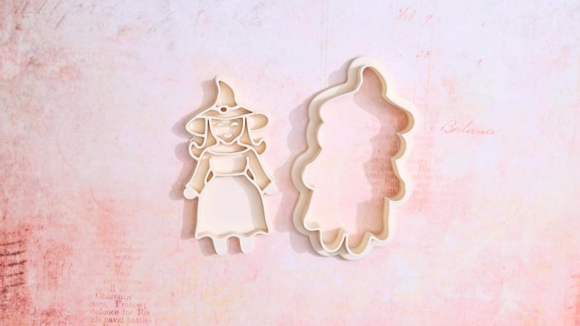 Witch Cookie Cutter Set for Halloween Theme Baking Classic Witch Shape Biscuit Pastry Fondant Sugar Paste Cutters for Spooky Party Treats Cake Decoration Tools for Home Kitchen Use - Image 2