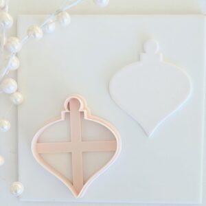Christmas Ornament Cookie Cutter for Holiday Baking Fondant Decoration Polymer Clay Crafts Large Ornament Shape Clay Cutter for DIY Christmas Cookies Jewelry and Festive Art Projects