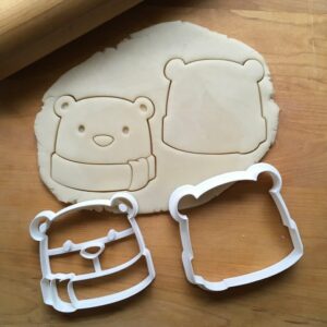 Set of 2 Cute Bear Head with Scarf Cookie Cookie Cutters for Winter and Holiday Baking, Made in India, Ideal for Christmas Cookies and Themed Parties