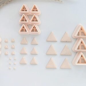 Slab Triangle Earring Cutter for Polymer Clay Jewelry Making Multi-Cut Clay Earring Cutter Tool for Geometric Earring Designs Clay Jewelry Craft Supply for Trendy Handmade Earrings