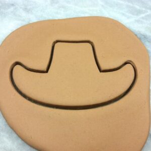 Black Cowboy Hat Cookie Cutter Plastic Outline with Sharp Edges Durable Baking Tool for Western-Themed Cookies Fondant Cake Decorating Pastry Biscuit Crafts India
