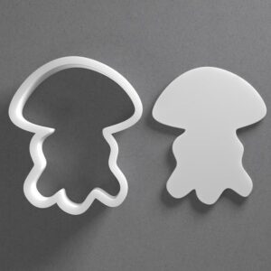 Black cookie Jellyfish Cookie Cutter Jelly Fish Shape for Polymer Clay Jewelry Earrings Biscuit Fondant Craft Tool Mirrored Pair Suitable for Mini Medium Large Use