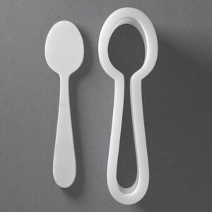 Spoon Cookie Cutter Utensil Shape cookie Baking Tool for Cookies Biscuits Fondant Dough Clay Jewelry Making Earring Craft Decorating Party Baking and Daily Home Use