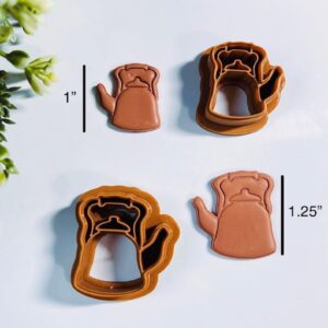 Kettle Pot Water Heater Polymer Clay Earring Cutter India Cookie Fall Clay Cutter Tool Mold for Jewelry Making Biscuit Fondant Cutter DIY Crafts Kitchen and Cozy Home Accessories