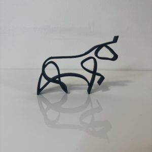 Minimalist Taurus Zodiac Sign Sculpture India Statue Self-Standing One Line Art Piece for Home Office Shelf Desk Decor Unique Astrology Gift for Taurus Birthday