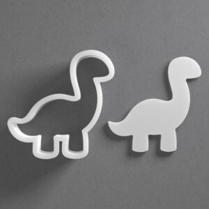 Black Dinosaur Cookie Cutter Animal Shape for Baking Fondant Biscuit Polymer Clay Jewelry Earrings Craft Tool Mirrored Pair Set Reusable Party Decor Gift